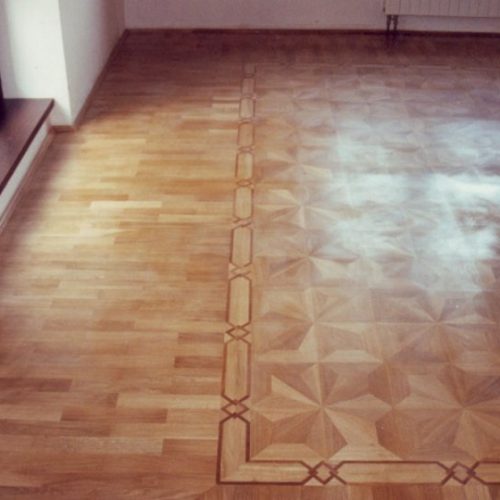 Dřevěná mozaika, neboli zámecká podlaha v soukromé rezidenci Brno